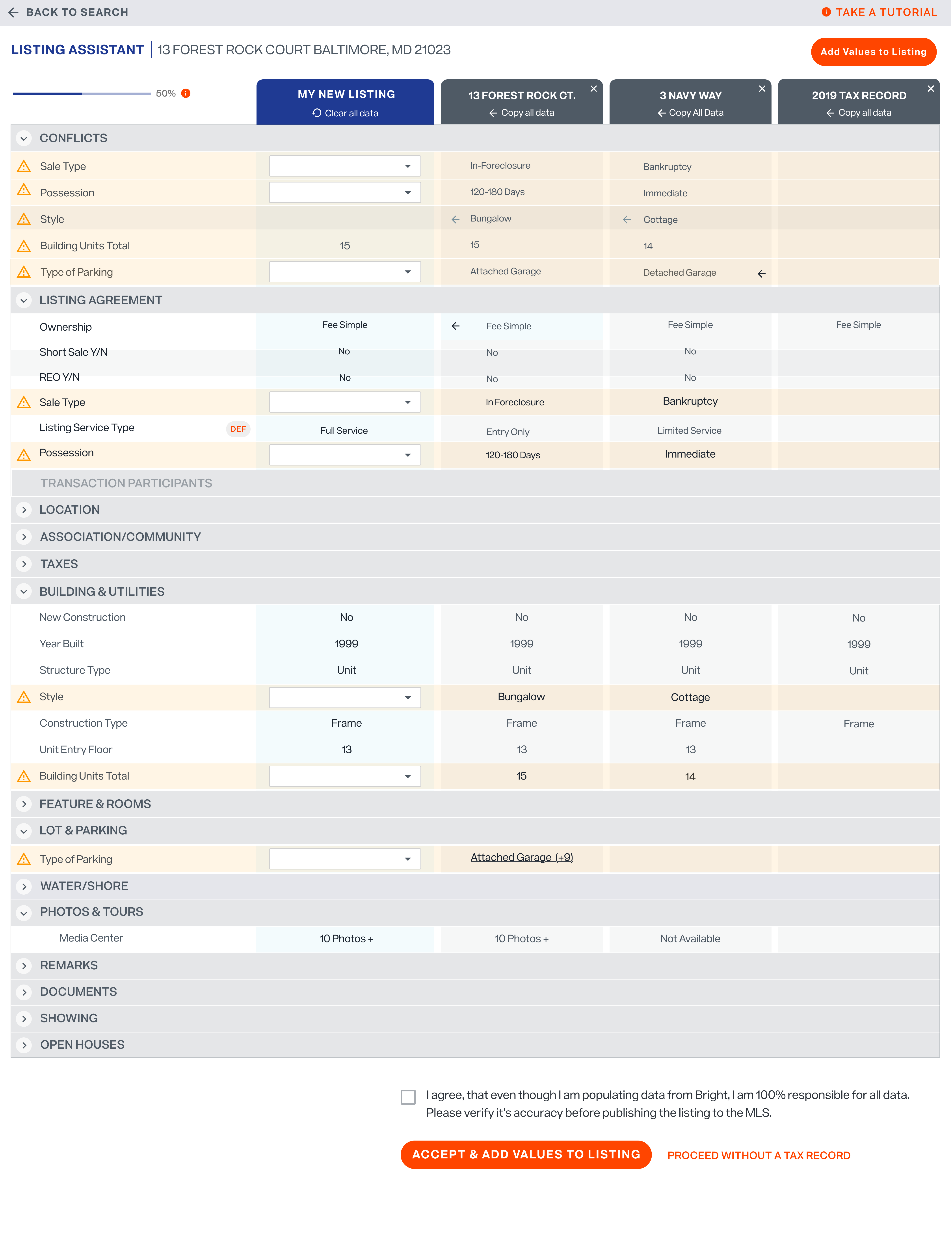 Listing Assistant Compare 3